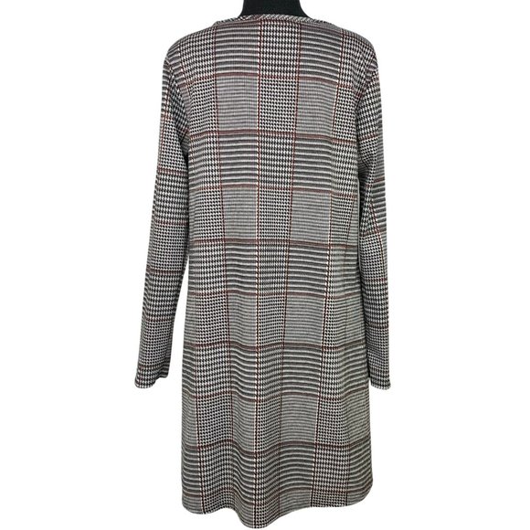 2/$25 - OLIVIA RAE Plaid Houndstooth Long Sleeve Dress - Picture 6 of 9